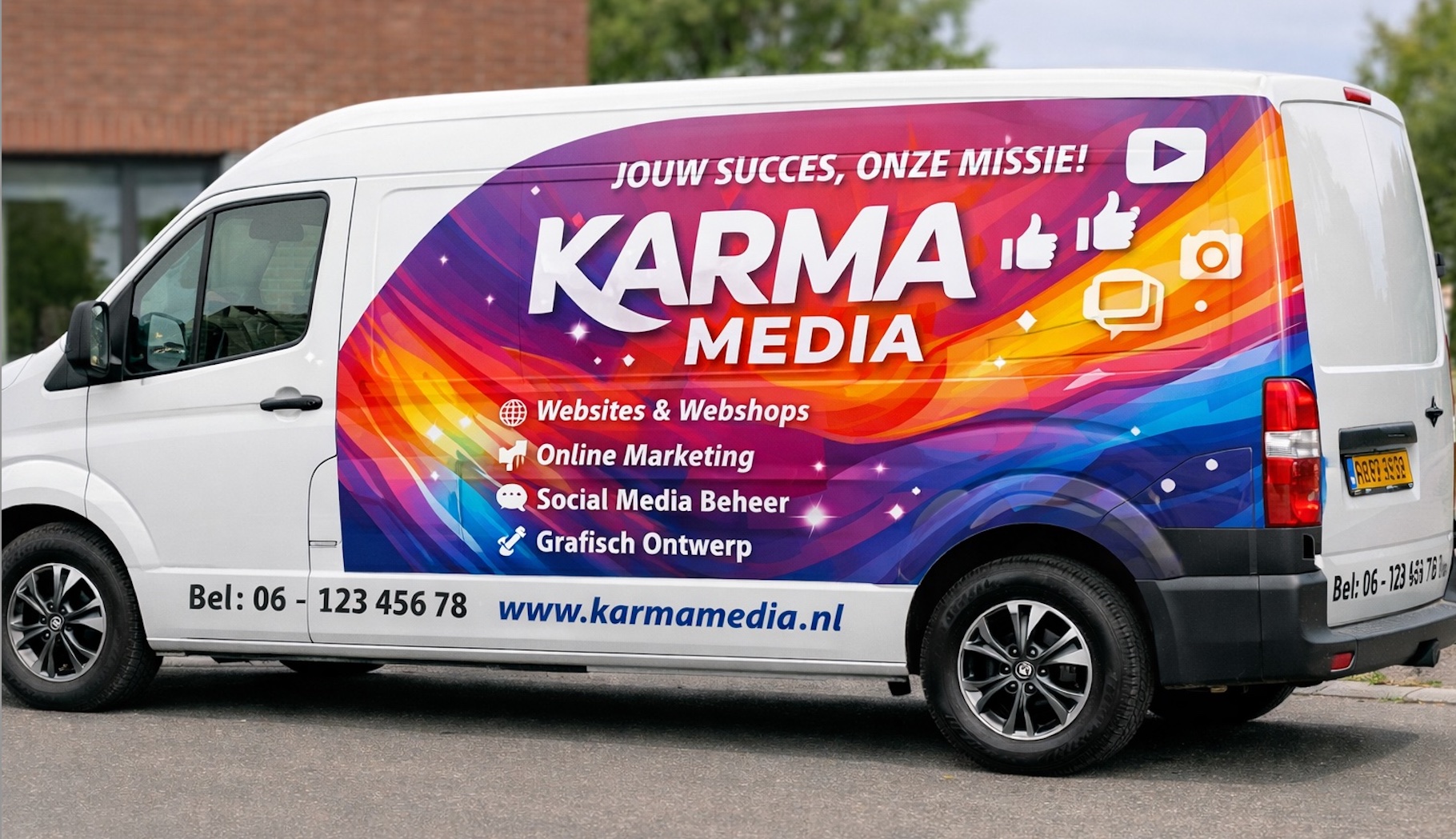 Mobiele billboard reclame in de Randstad